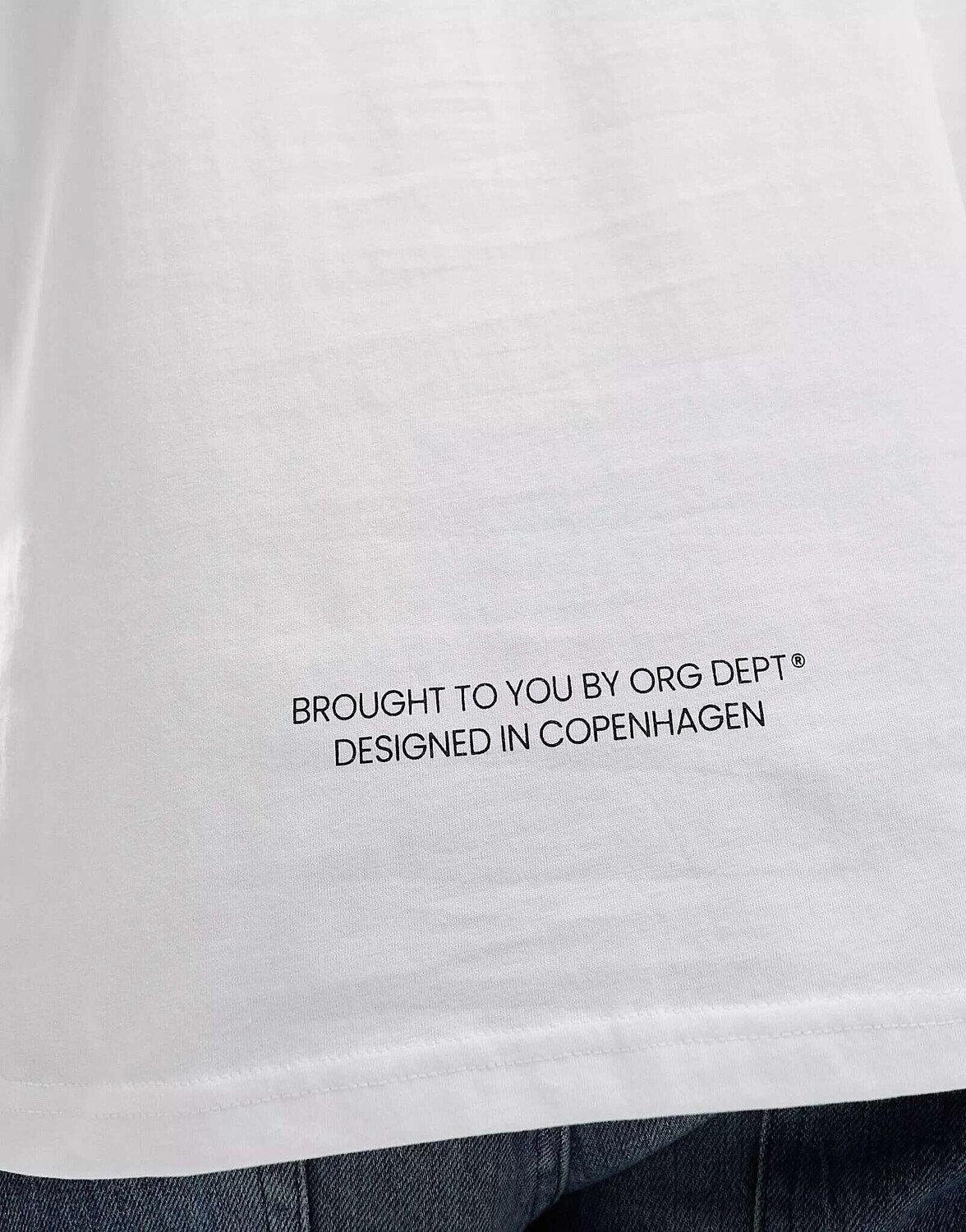 

Белая футболка оверсайз Jack & Jones с оригинальным принтом на спине, Белый