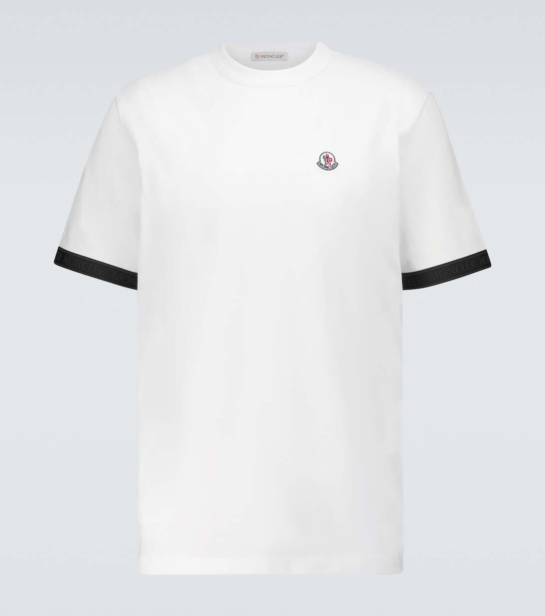 

Хлопковая футболка с короткими рукавами Moncler, белый