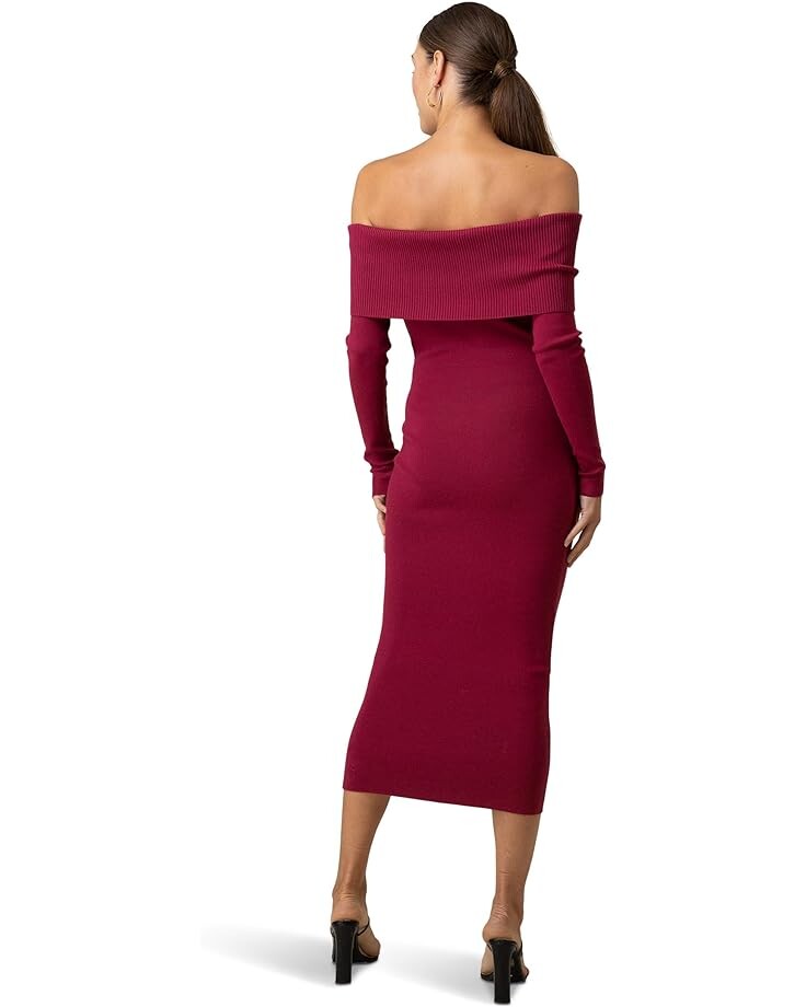 Платье line and dot Heartstruck Midi Dress, цвет Raspberry