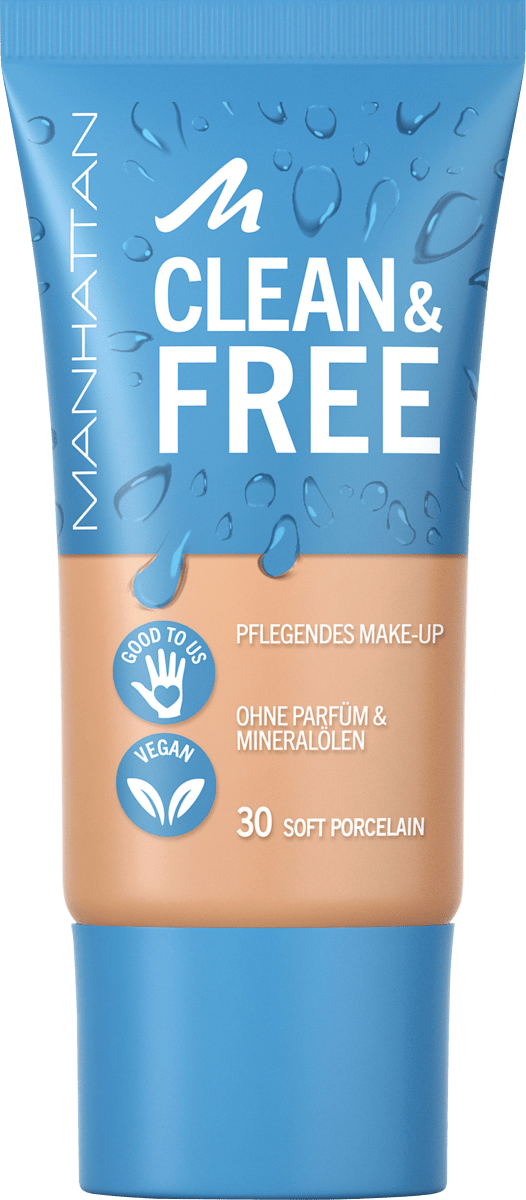 

Фонд Clean Free Skin Tint Мягкий Фарфор 30 30мл MANHATTAN Cosmetics