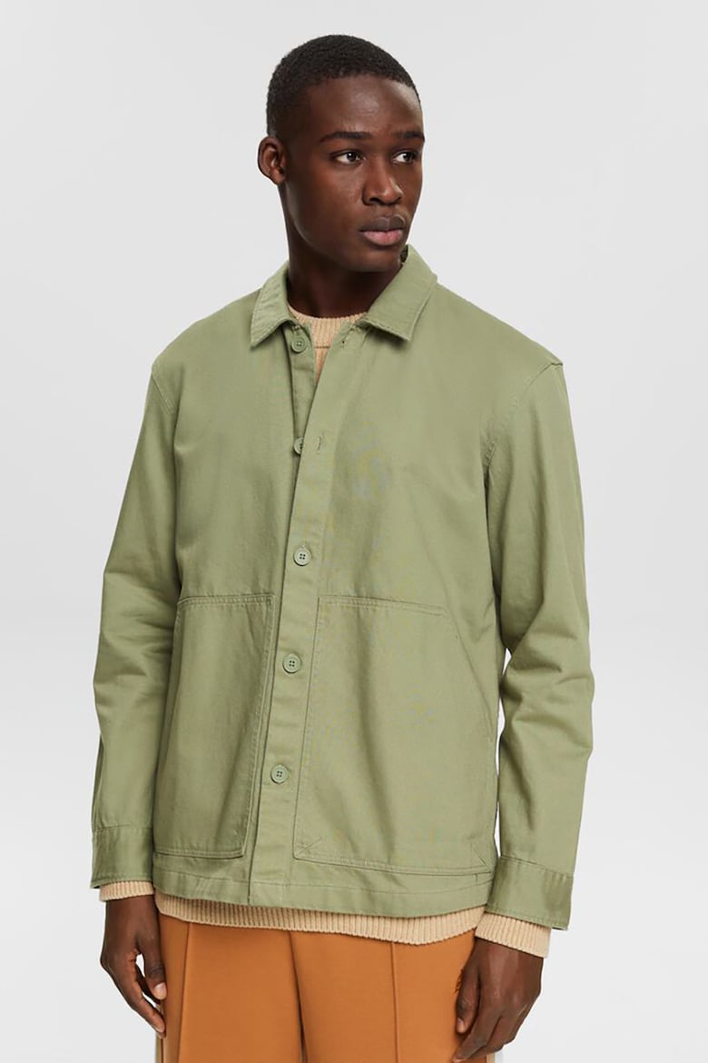 Куртка рубашечного типа с карманами Esprit, хаки