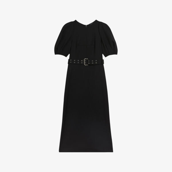 

Платье миди Gabyela из эластичной ткани с объемными рукавами Ted Baker, черный
