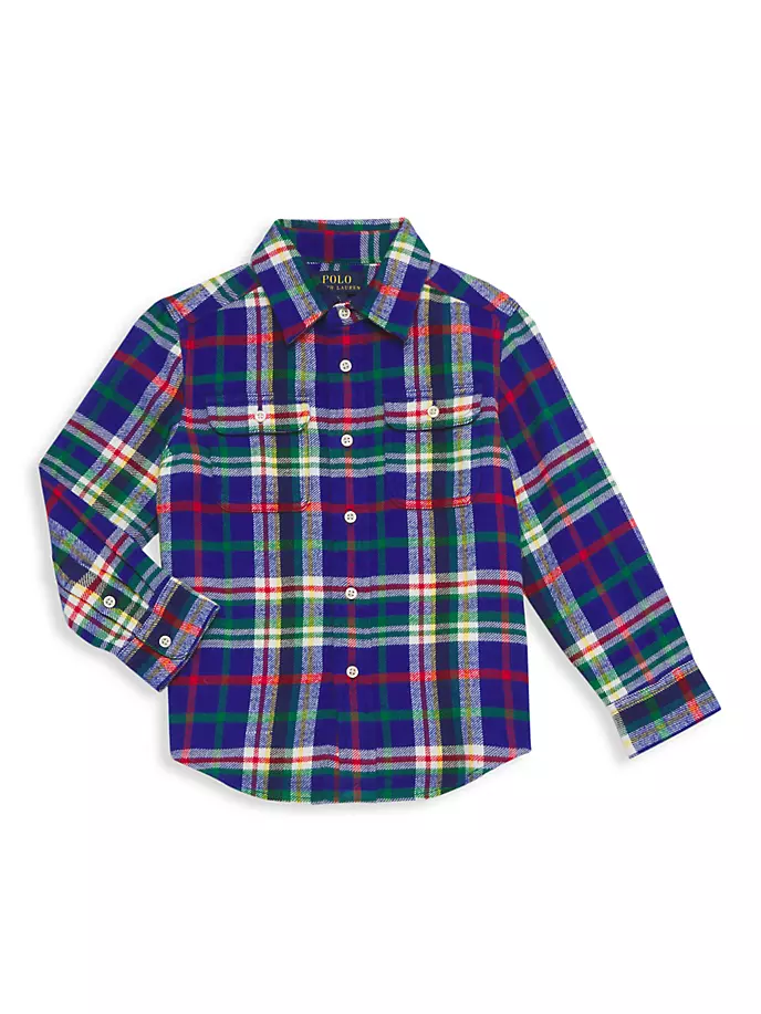 

Рубашка в клетку Мэтлок для маленького мальчика Polo Ralph Lauren, белый