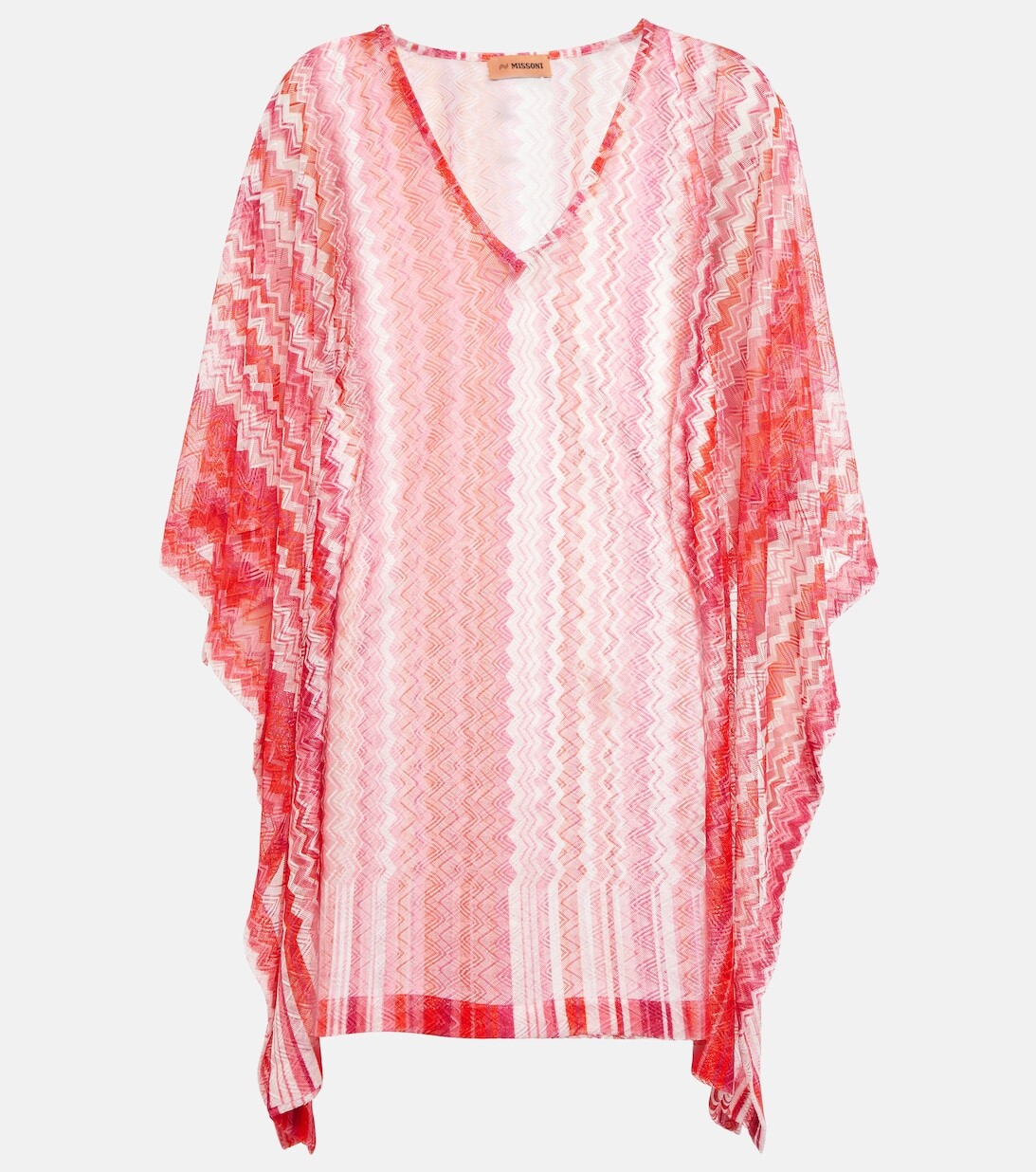 

Кафтан зигзагообразной вязки Missoni, красный