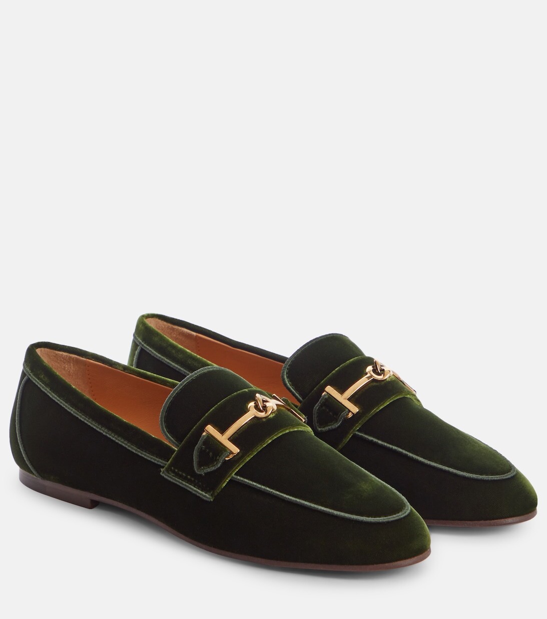 

Бархатные лоферы Tod's, металлик