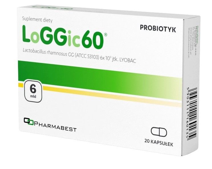 Пробиотик в капсулах LoGGic60 Kapsułki , 20 шт пробиотик в капсулах пробиолог форте 30 мл