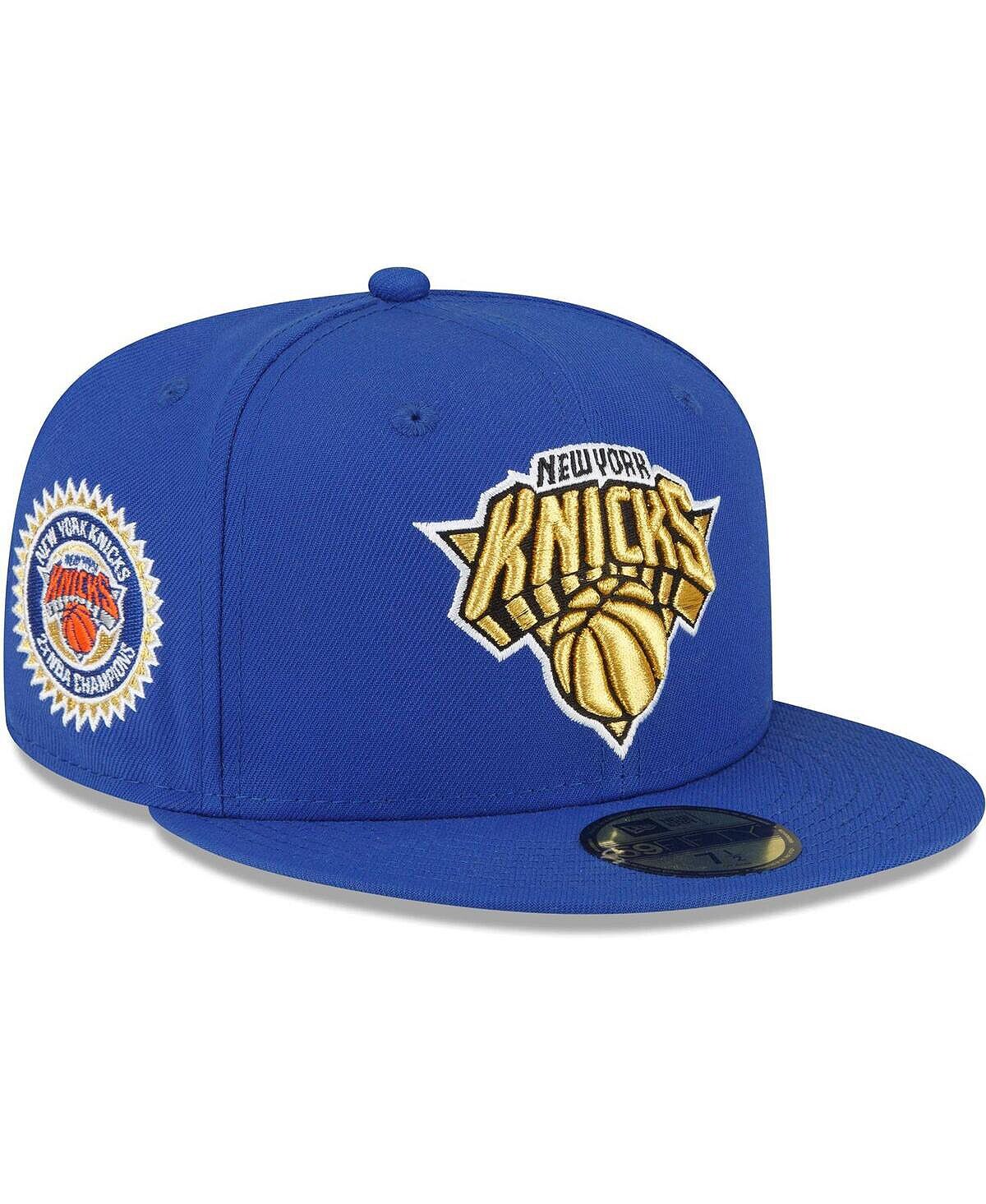 

Мужская синяя кепка металлического цвета New York Knicks 2X Nba Champions 59Fifty. New Era