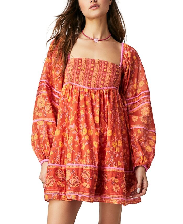 

Женское мини-платье Endless Afternoon Free People, красный