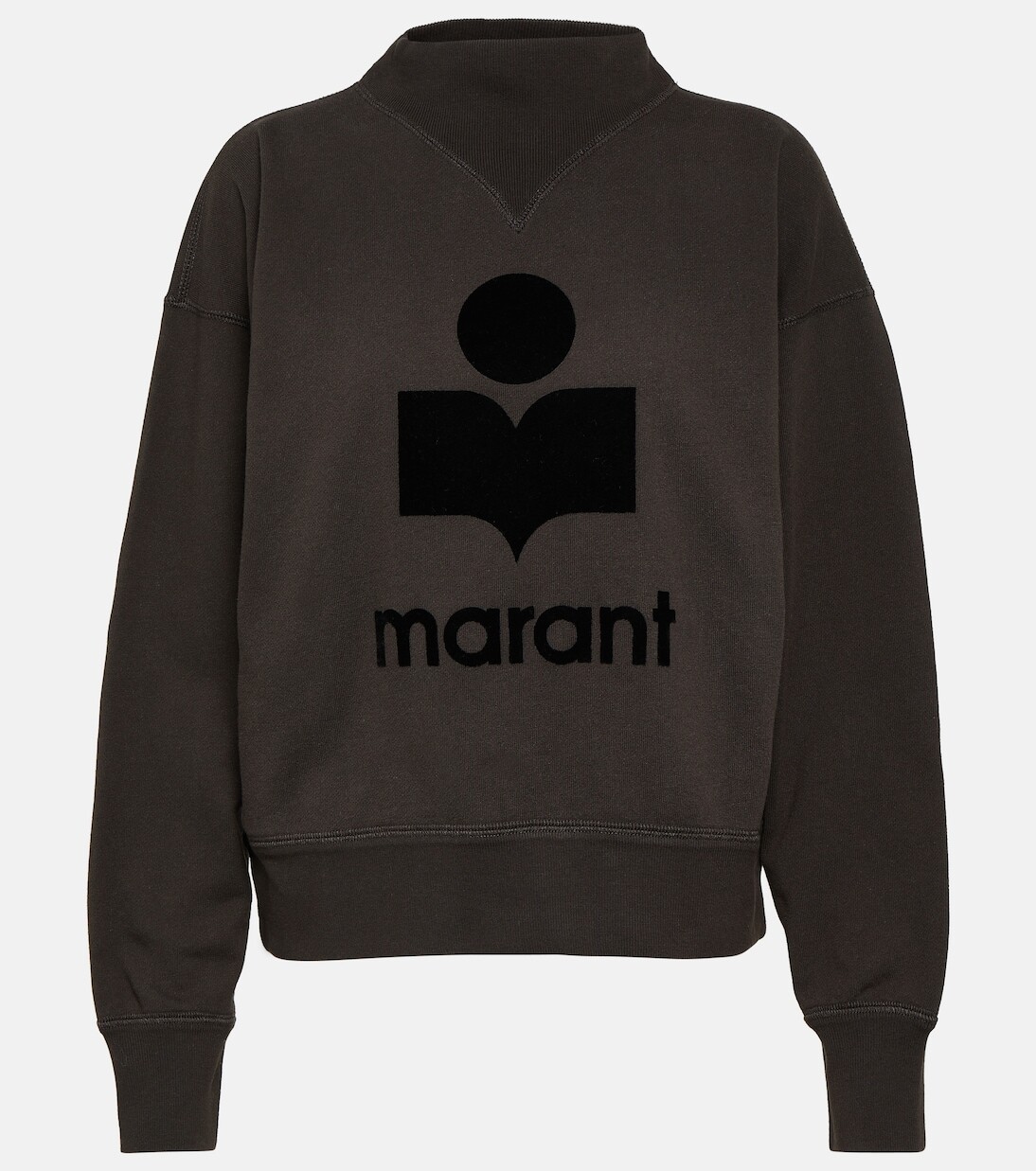 Толстовка moby с логотипом из смесового хлопка Marant Etoile, черный