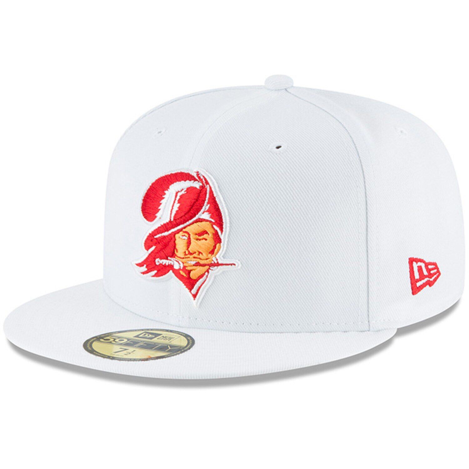 

Мужская облегающая кепка New Era White Tampa Bay Buccaneers с логотипом Omaha 59FIFTY