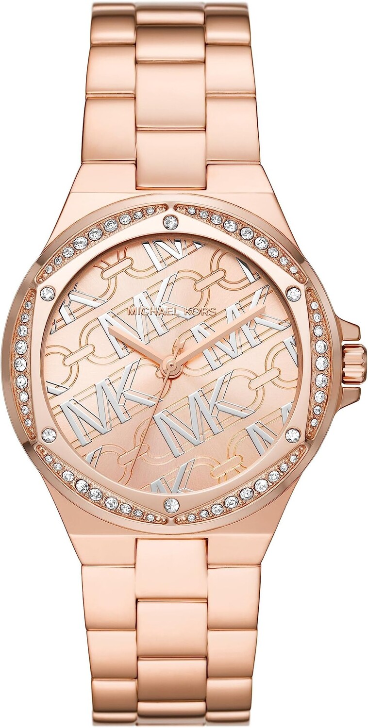 

Часы MK7405 - Lennox Three-Hand Rose Gold-Tone Stainless Steel Watch Michael Kors, цвет Rose Gold