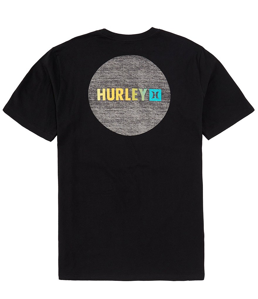 Футболка Hurley с короткими рукавами на каждый день, черный кофточка с рукавами каждый день размер 26