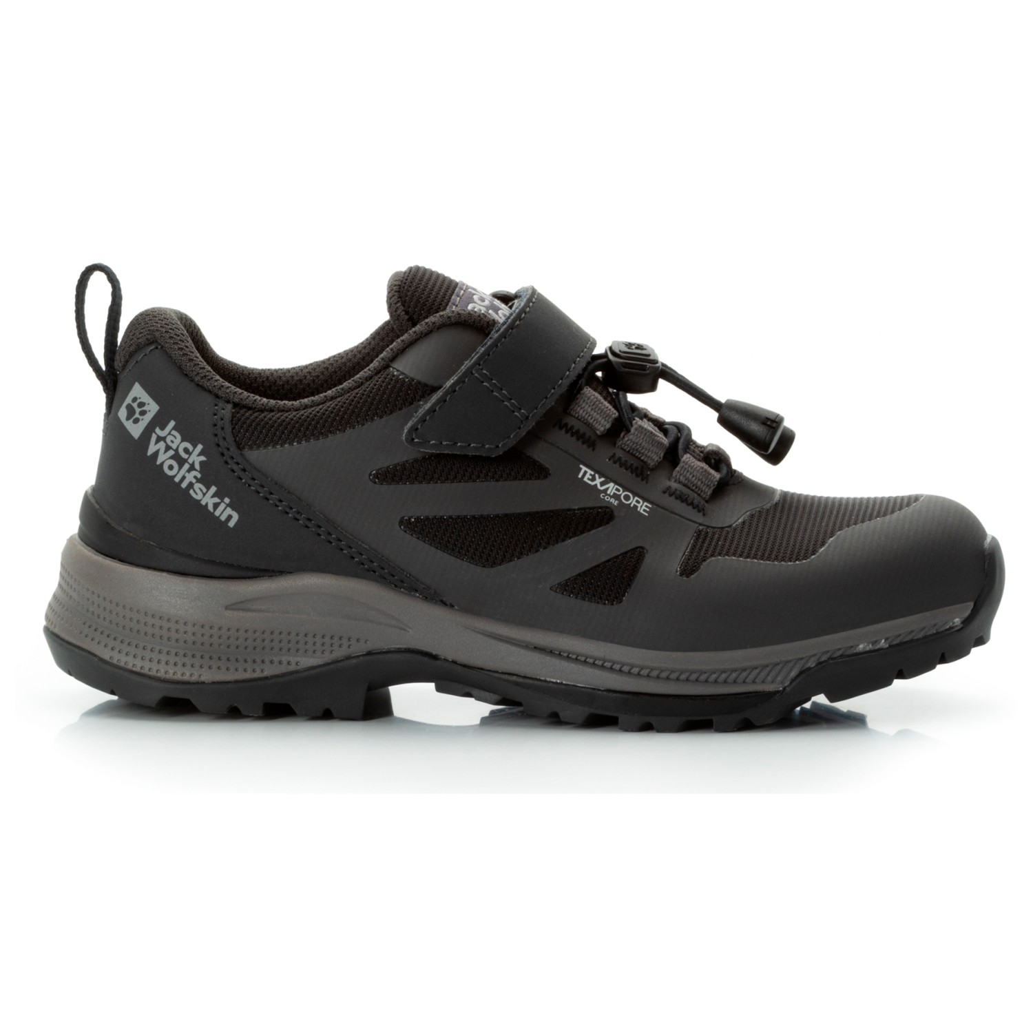 Мультиспортивная обувь Jack Wolfskin Kid's Vili Hiker Texapore Low, черный цена и фото