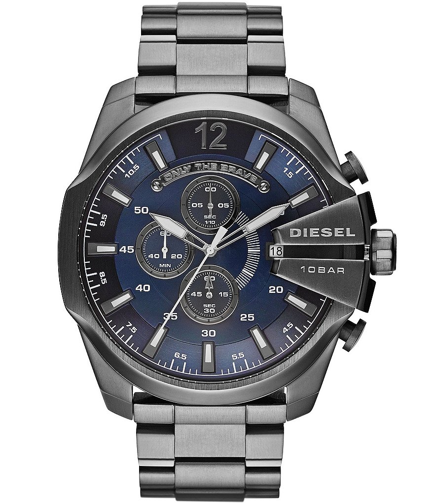 Мужские часы Diesel Mega Chief с хронографом, серый цена и фото