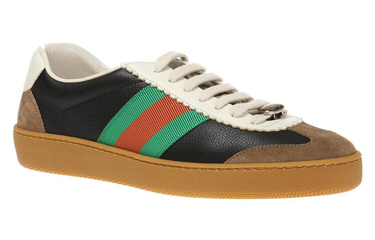 

Кроссовки GUCCI Leather Web, черный/зеленый/красный