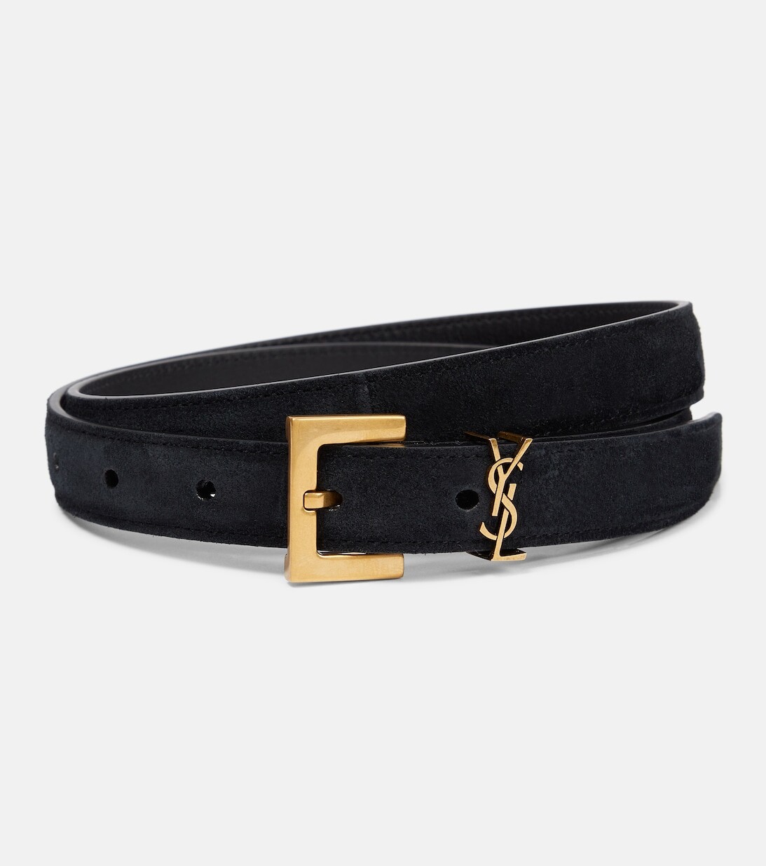 

Замшевый ремень Cassandre Saint Laurent, черный