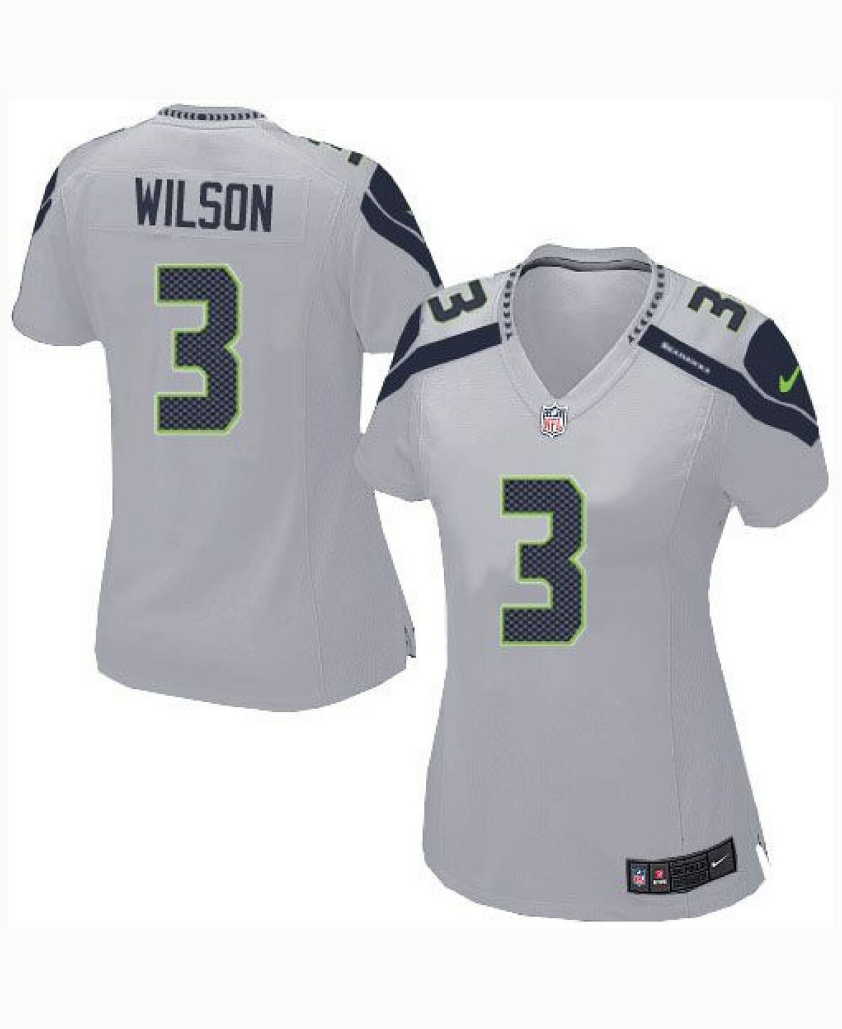 

Женская игровая майка Russell Wilson Seattle Seahawks Nike, серый