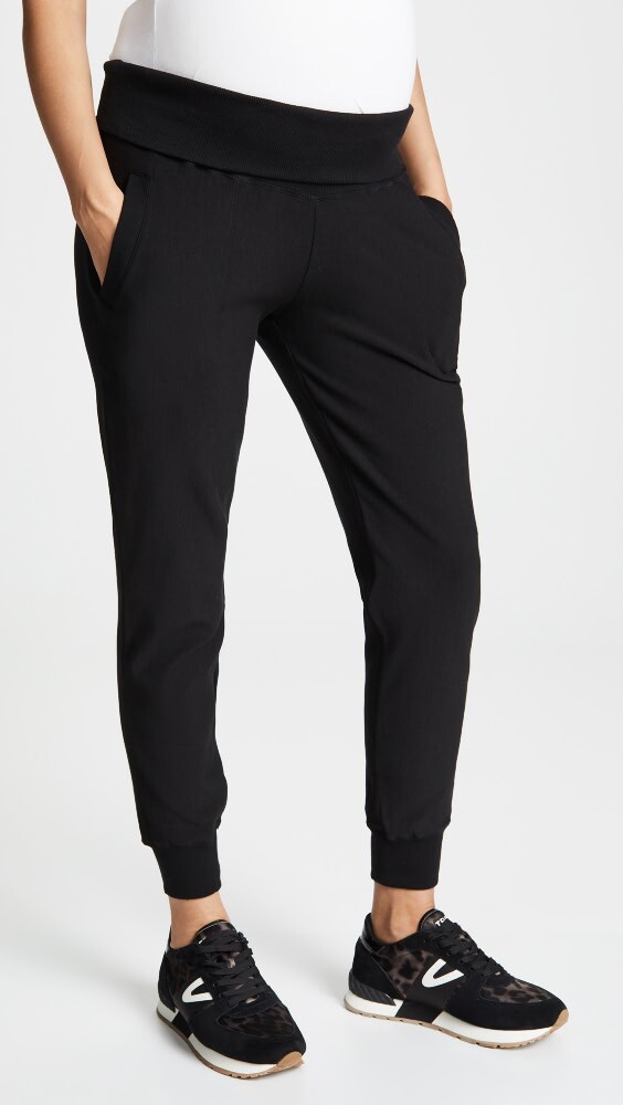 

Джоггеры Plush Maternity Fold Over, черный