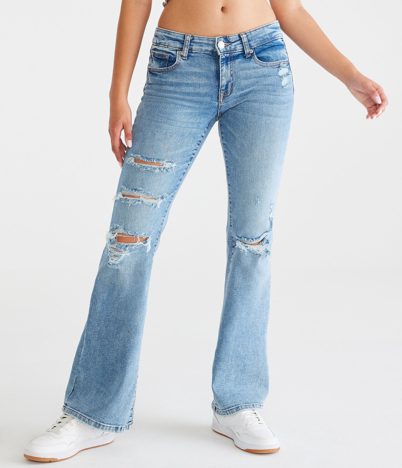 

Расклешенные джинсы Soft Flex с низкой посадкой Aeropostale, синий