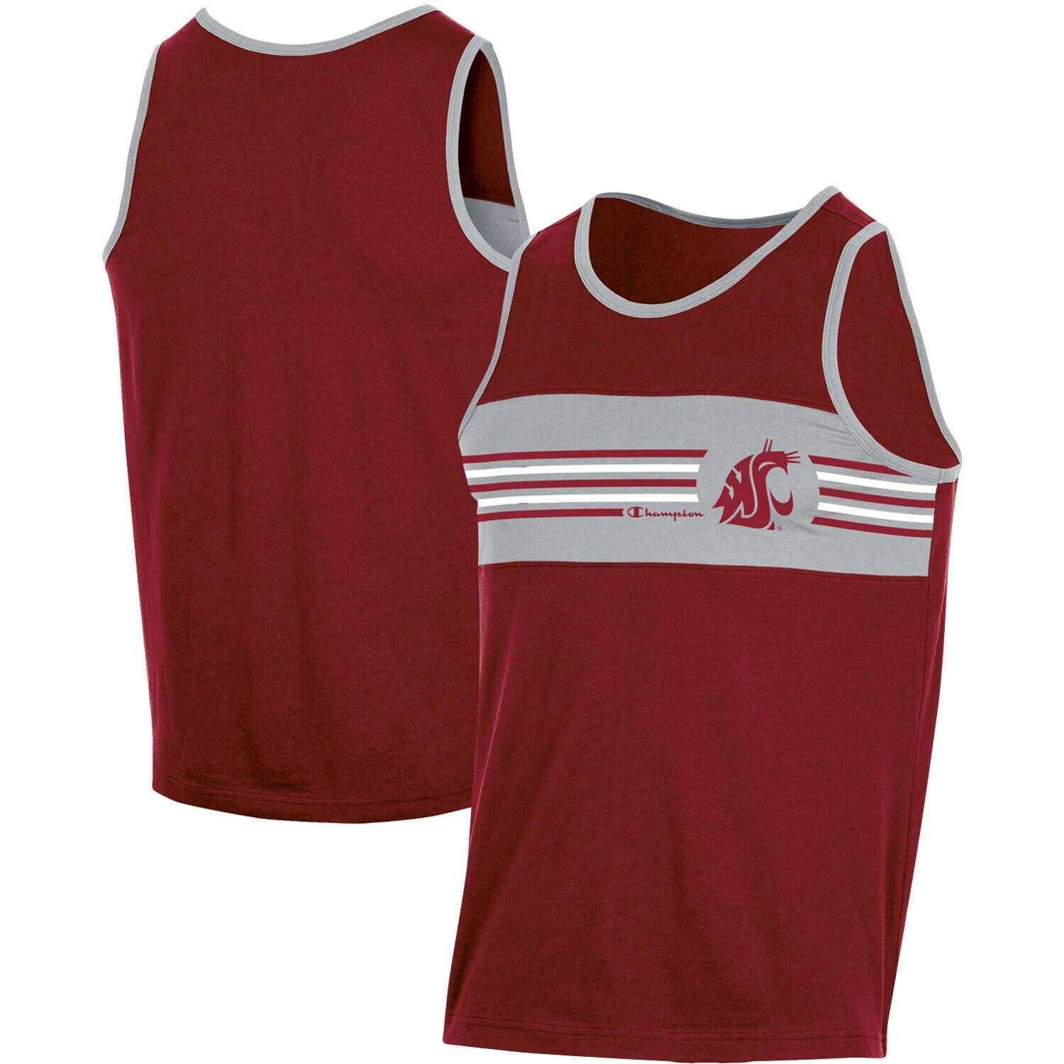 

Мужская майка Champion Crimson Washington State Cougars с цветными блоками