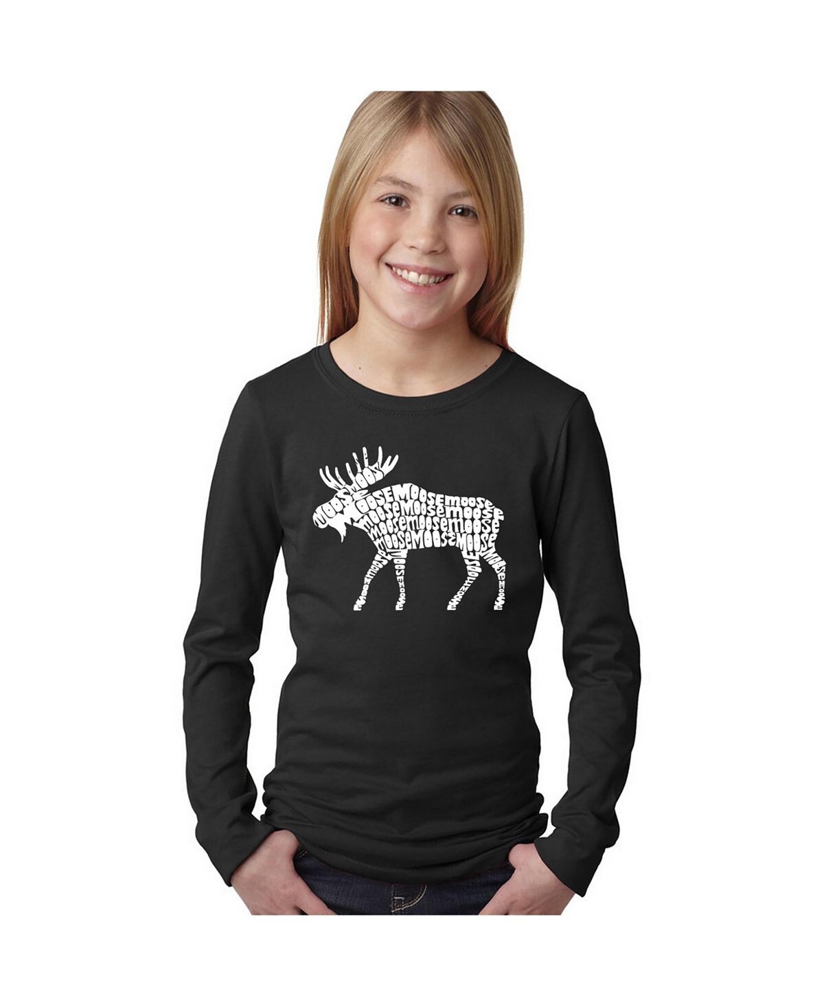 

Футболка с длинным рукавом с надписью Big Girl's Word Art — Moose LA Pop Art