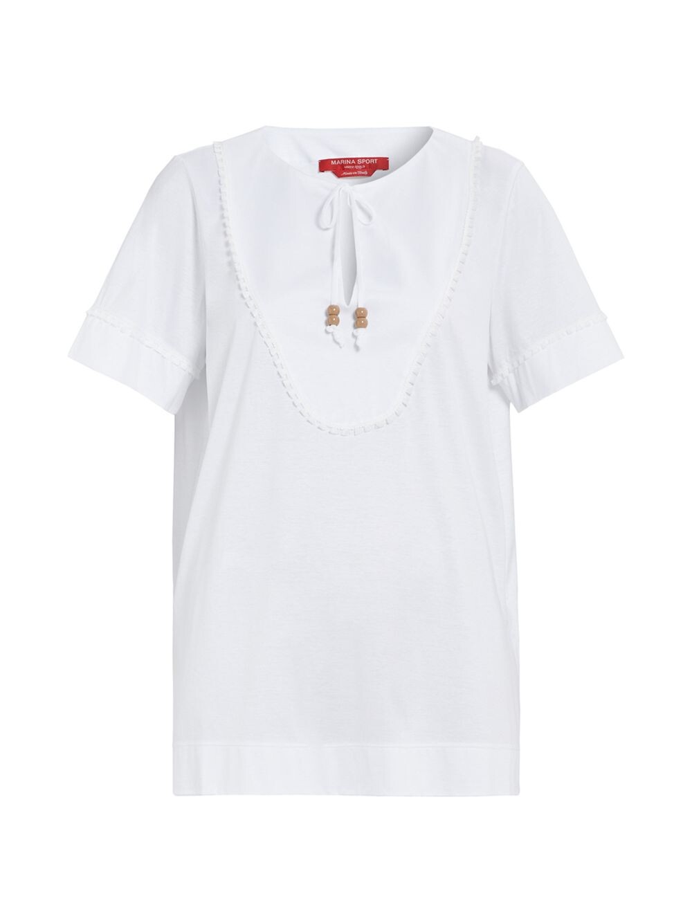 

Футболка с бисером Marina Sport Valenza Marina Rinaldi, Plus Size, белый
