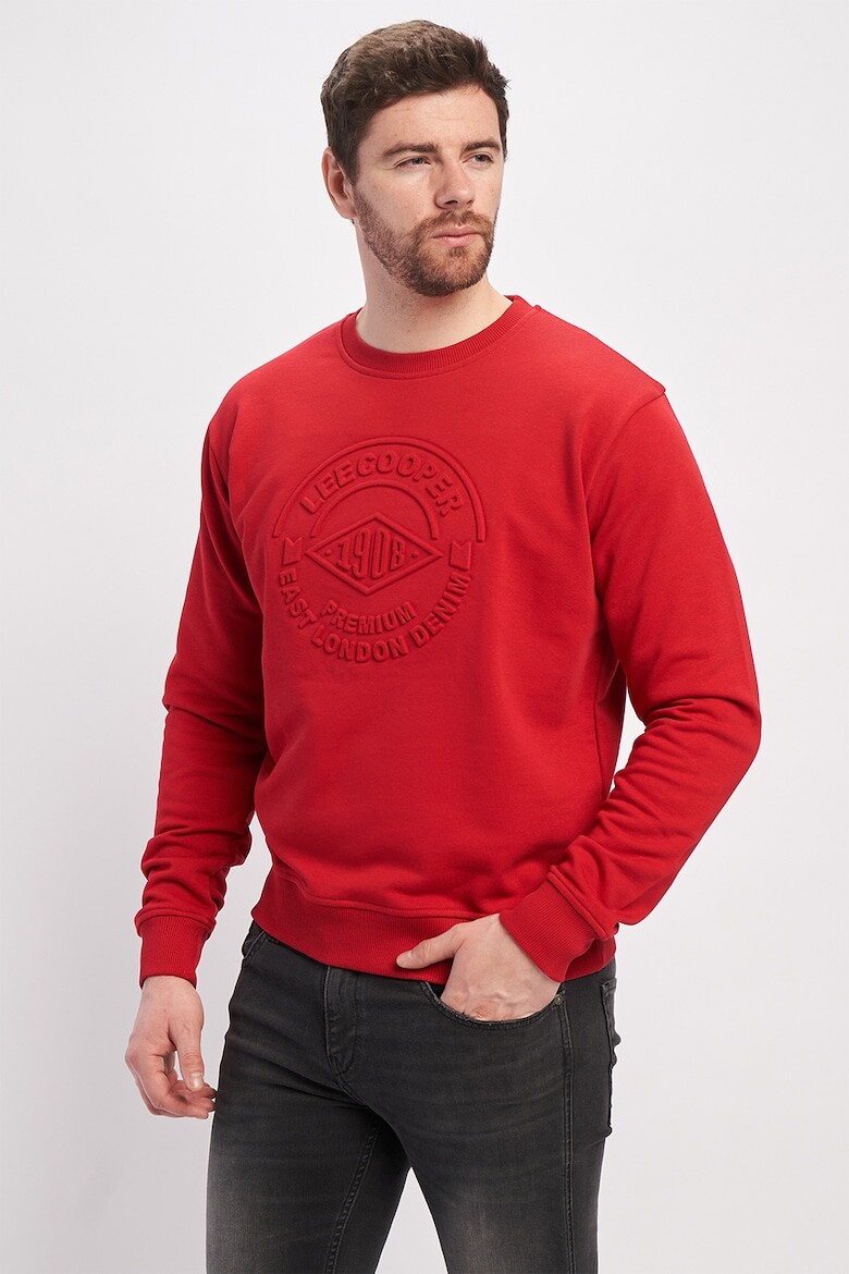 

Толстовка с рельефной надписью Lee Cooper, красный