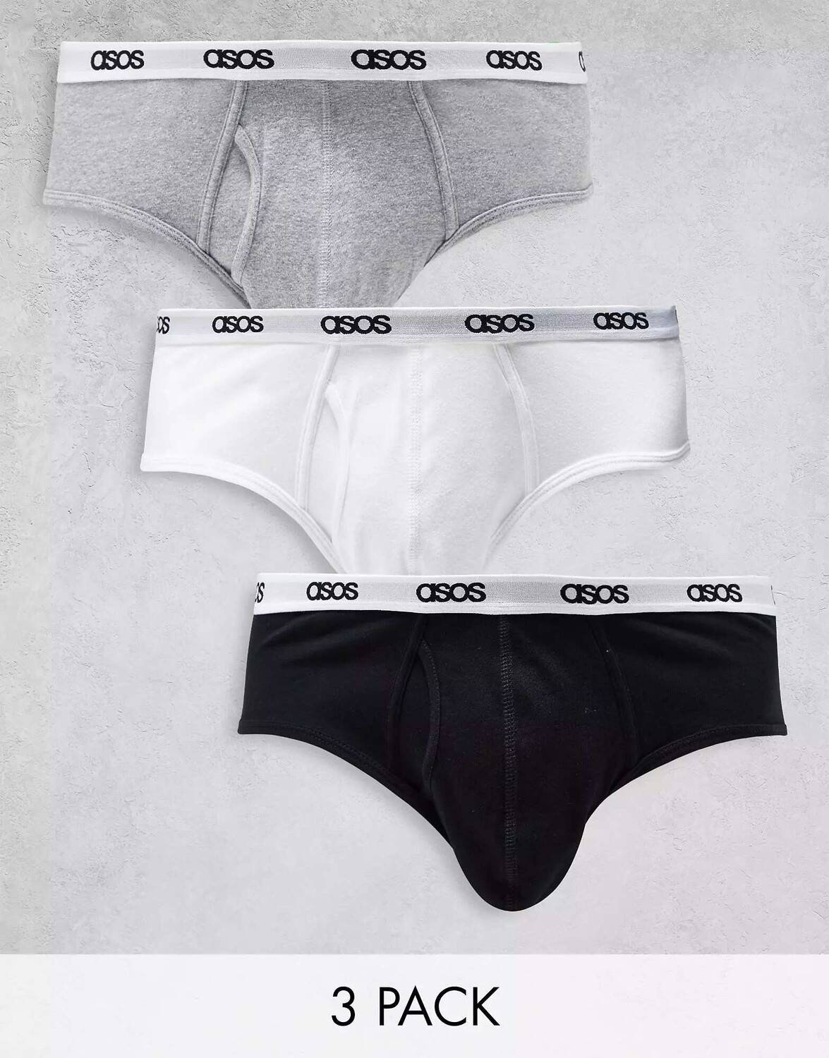 

Три пары трусов ASOS с фирменным поясом