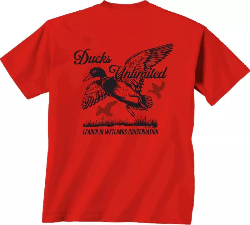 Мужская футболка с рисунком Ducks Unlimited Flying Lead, красный