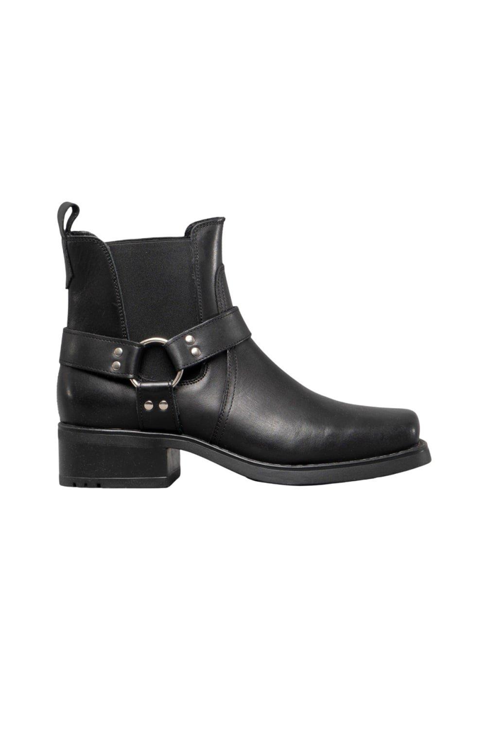 Низкие кожаные ботинки Harley Gusset Harness Woodland, черный брелок текстиль черный коричневый