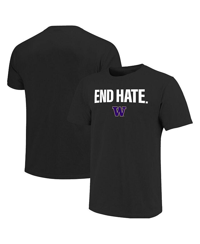 

Мужская черная футболка Washington Huskies End Hate Image One, черный