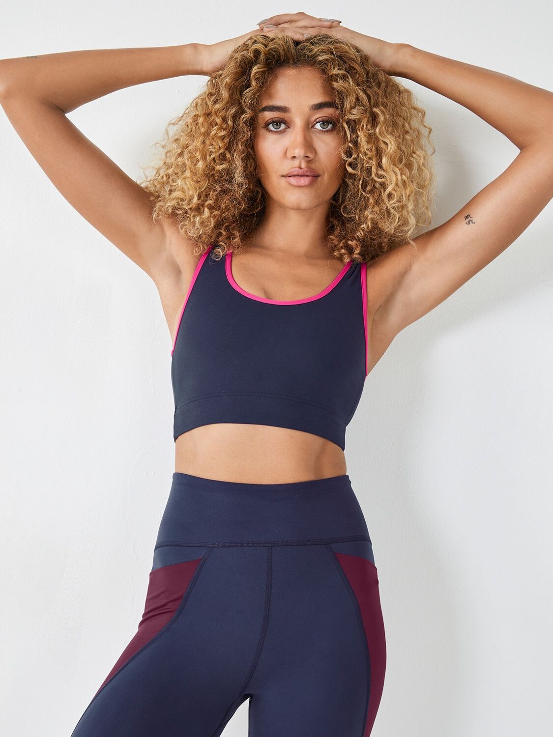 

hush Бюстгальтер Jade Color Block Active, темно-синий/розовый
