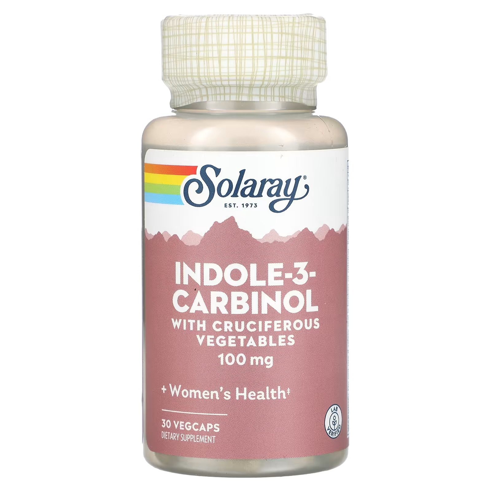 Solaray Индол-3-карбинол с крестоцветными овощами 100 мг 30 растительных капсул капуста кудрявая кейл в кассете 6 шт