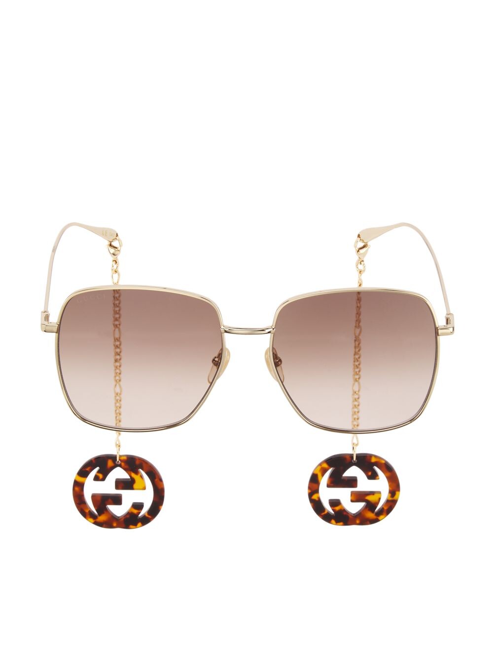 

Квадратные солнцезащитные очки Pure Metal 59 мм Gucci, золотой