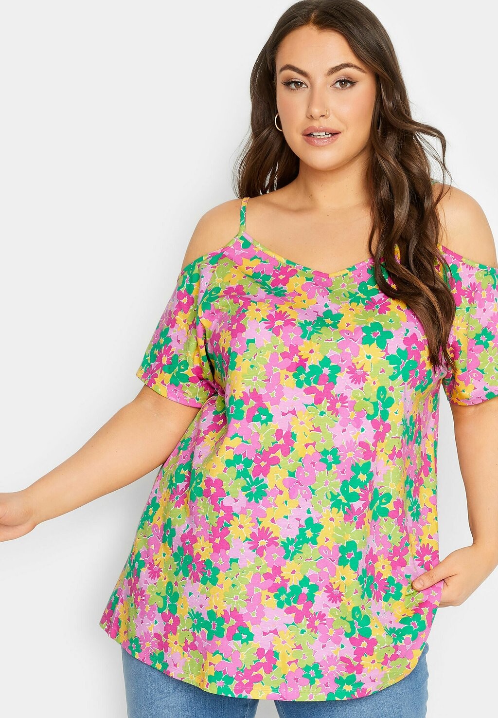 

Футболка с принтом Yours Clothing, Коричневый