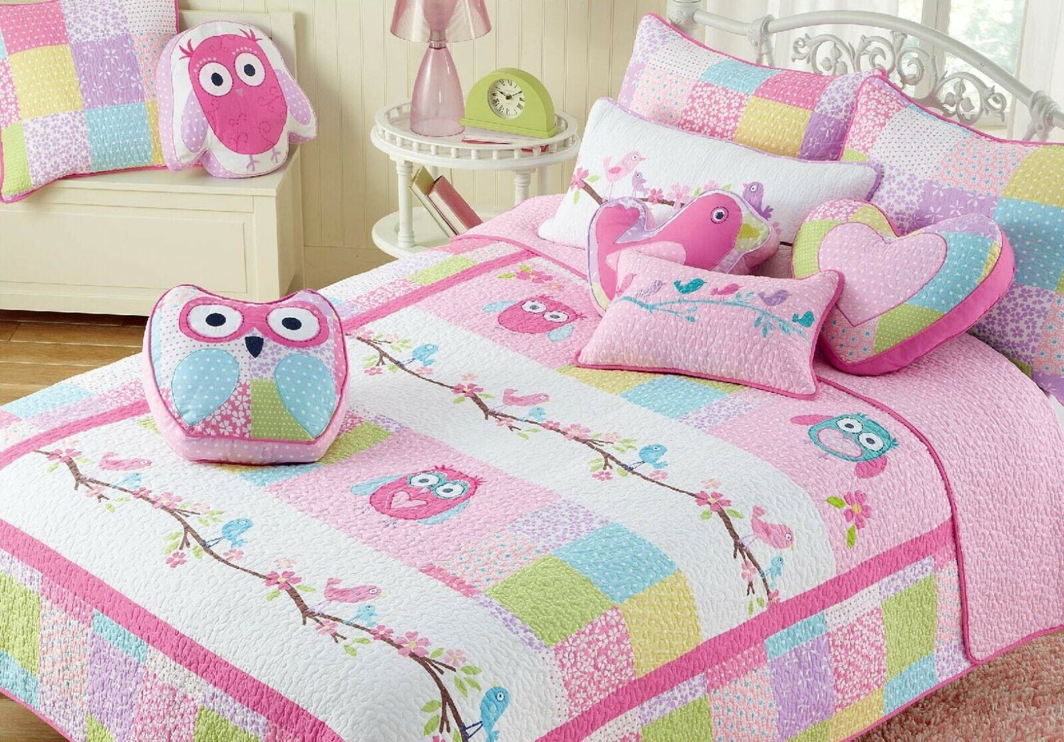 

Комплект постельного белья Carwile Owl, розовый