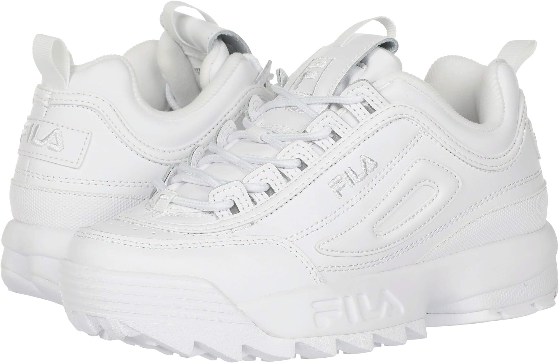 цена Кроссовки Disruptor II Premium Fashion Sneaker Fila, цвет White/White/White