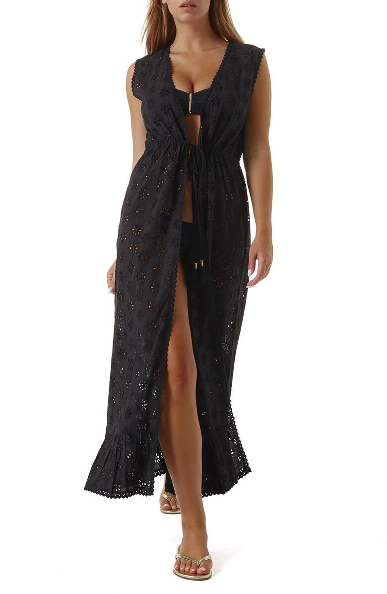 

Платье-макси Tessa Broderie Anglaise Cover-Up MELISSA ODABASH, черный