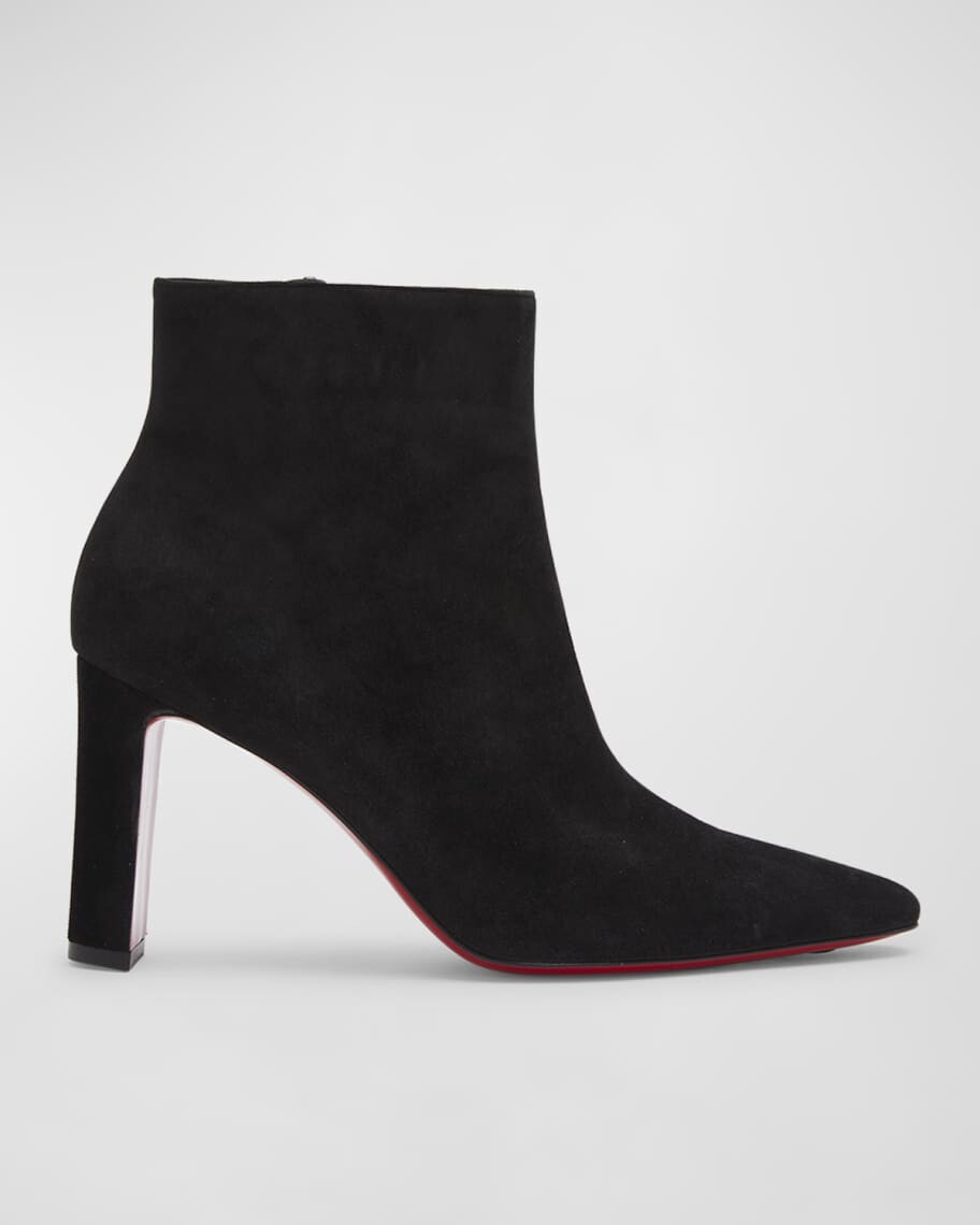 

Замшевые ботильоны с красной подошвой Suprabooty Christian Louboutin