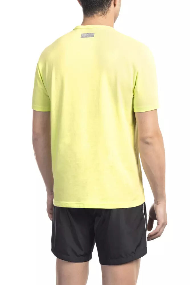 

Хлопковая мужская футболка Bikkembergs, желтый