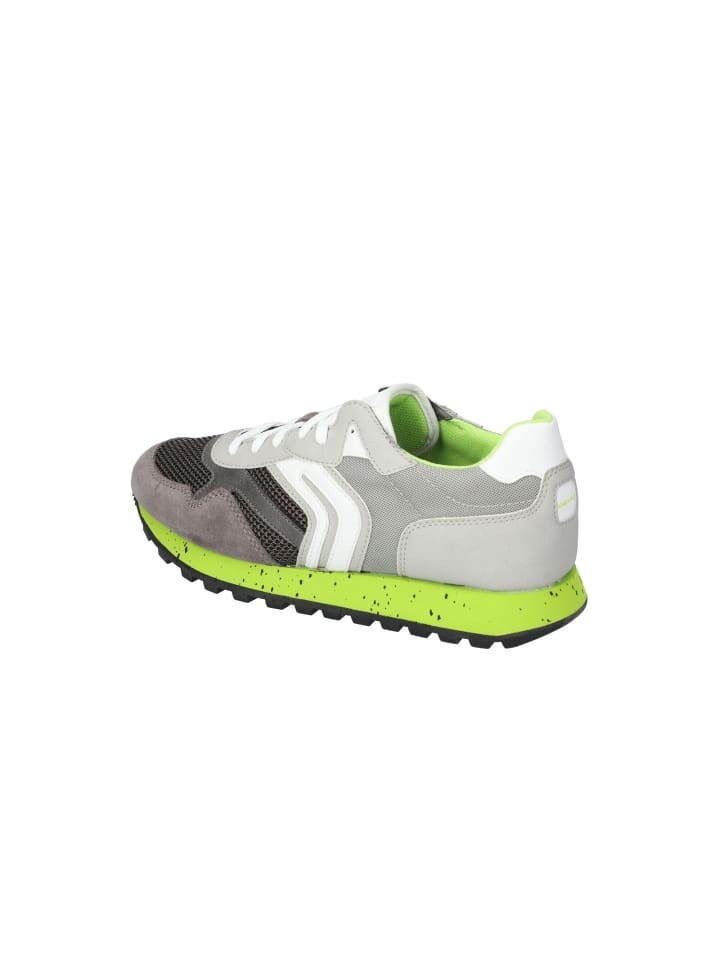 

Кроссовки на шнуровке Geox, цвет grey/lime