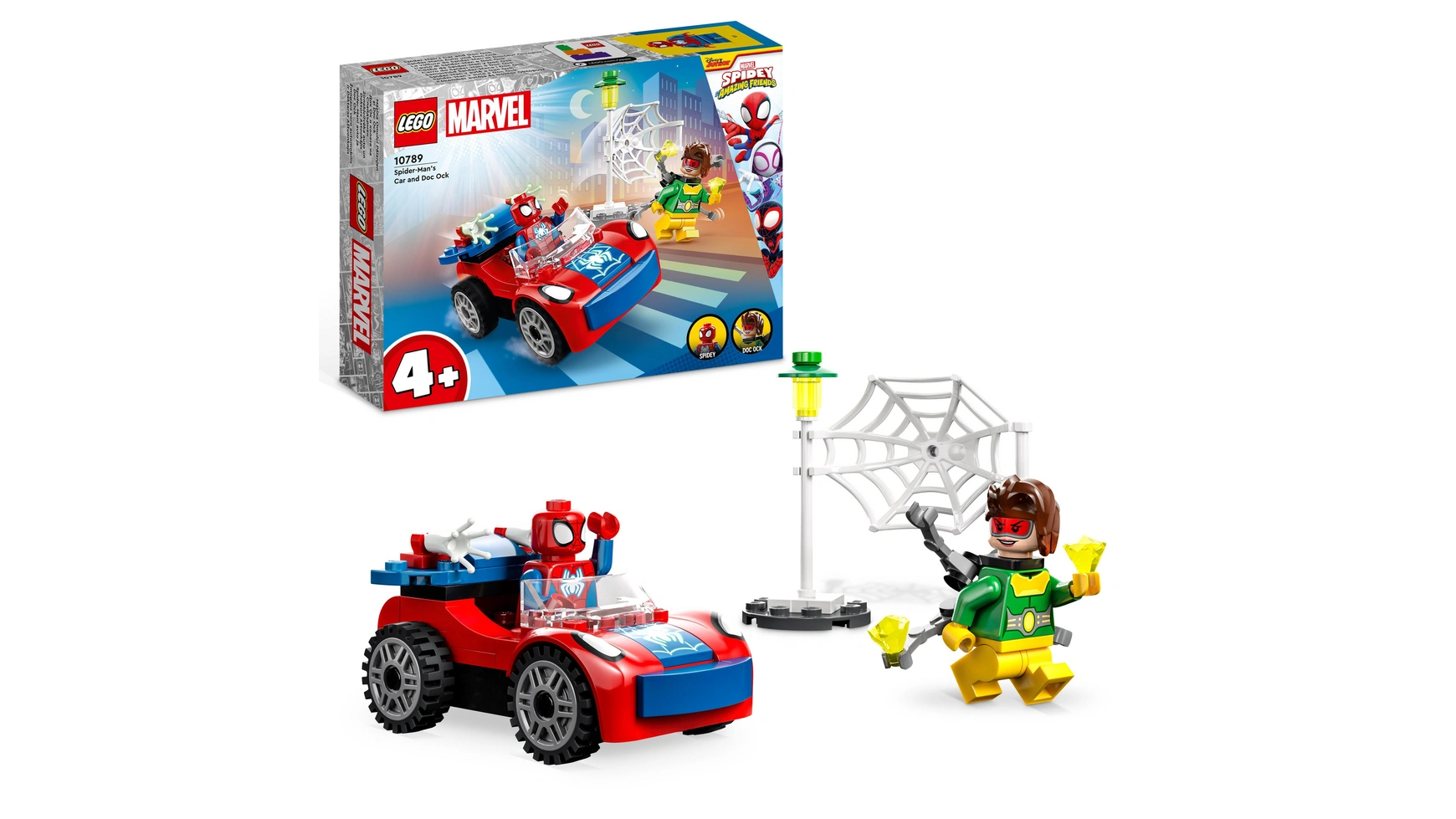 Lego Marvel Набор Машина Человека-паука и Дока Ока-Паука, 4+ игрушки