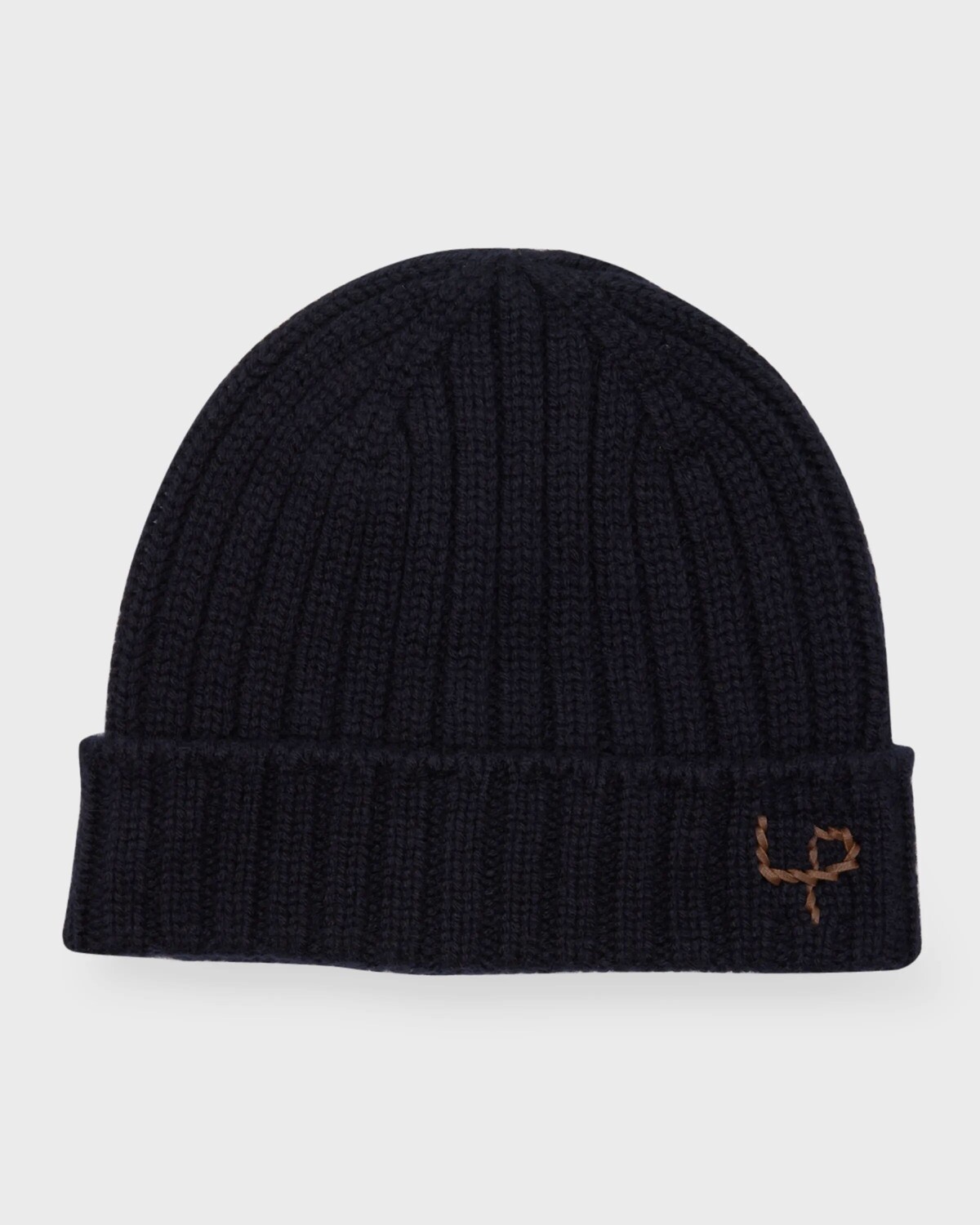 

Мужская кашемировая вязаная шапка-бини Berretto Loro Piana, цвет Navy Blue