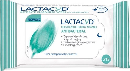 Салфетки антибактериальные для интимной гигиены, 15 шт. Lactacyd цена и фото