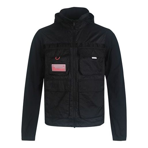 куртка рубашка jordan 23 engineered размер xl черный бежевый Куртка Air Jordan 23 Engineered Zipper Jacket 'Black', черный