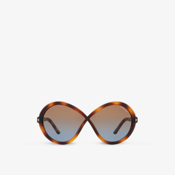 

Tr001772 солнцезащитные очки jada в инъекционной оправе-бабочке Tom Ford, коричневый