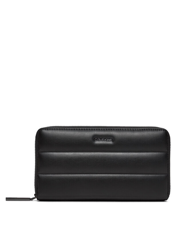 

Кошелек Line Quilt Large Zip Around Calvin Klein, черный