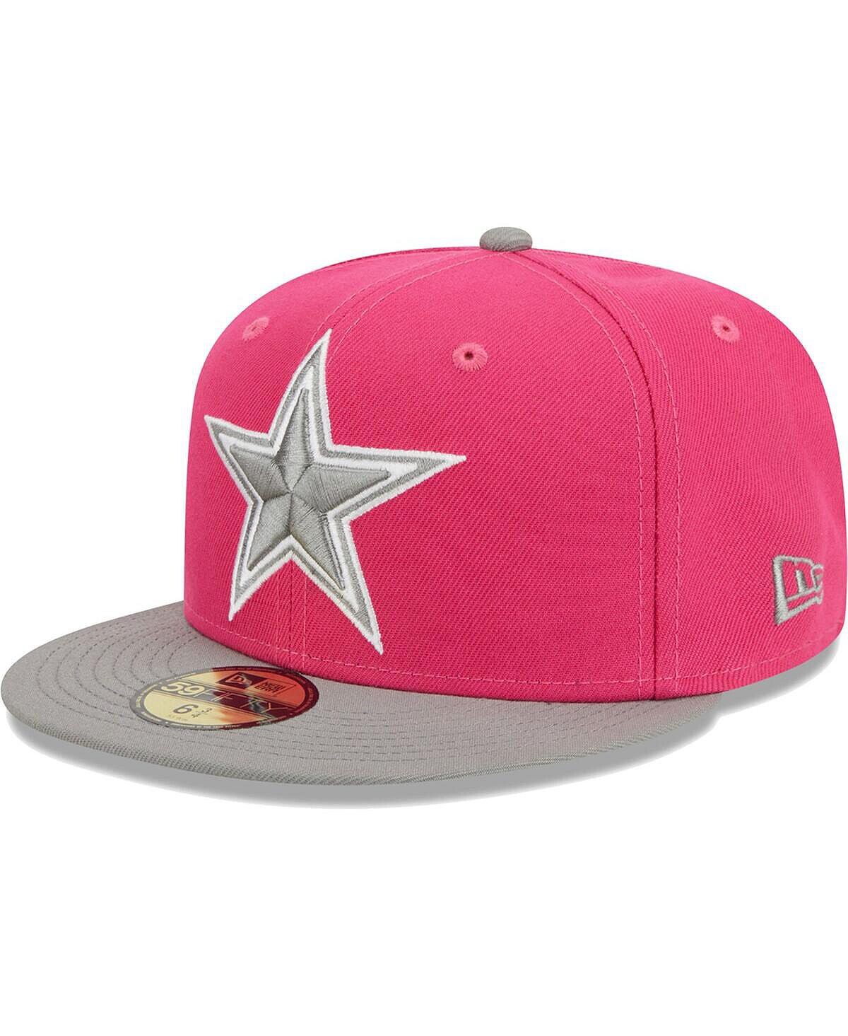 

Мужская розово-графитовая шляпа Dallas Cowboys 2-Tone Color Pack 59FIFTY Облегающая шляпа New Era