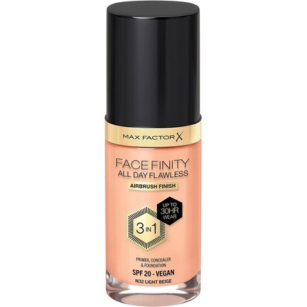 

Max Factor Facefinity 3-в-1 Жидкая тональная основа All Day Flawless SPF 20 32 Светло-бежевый 30 мл