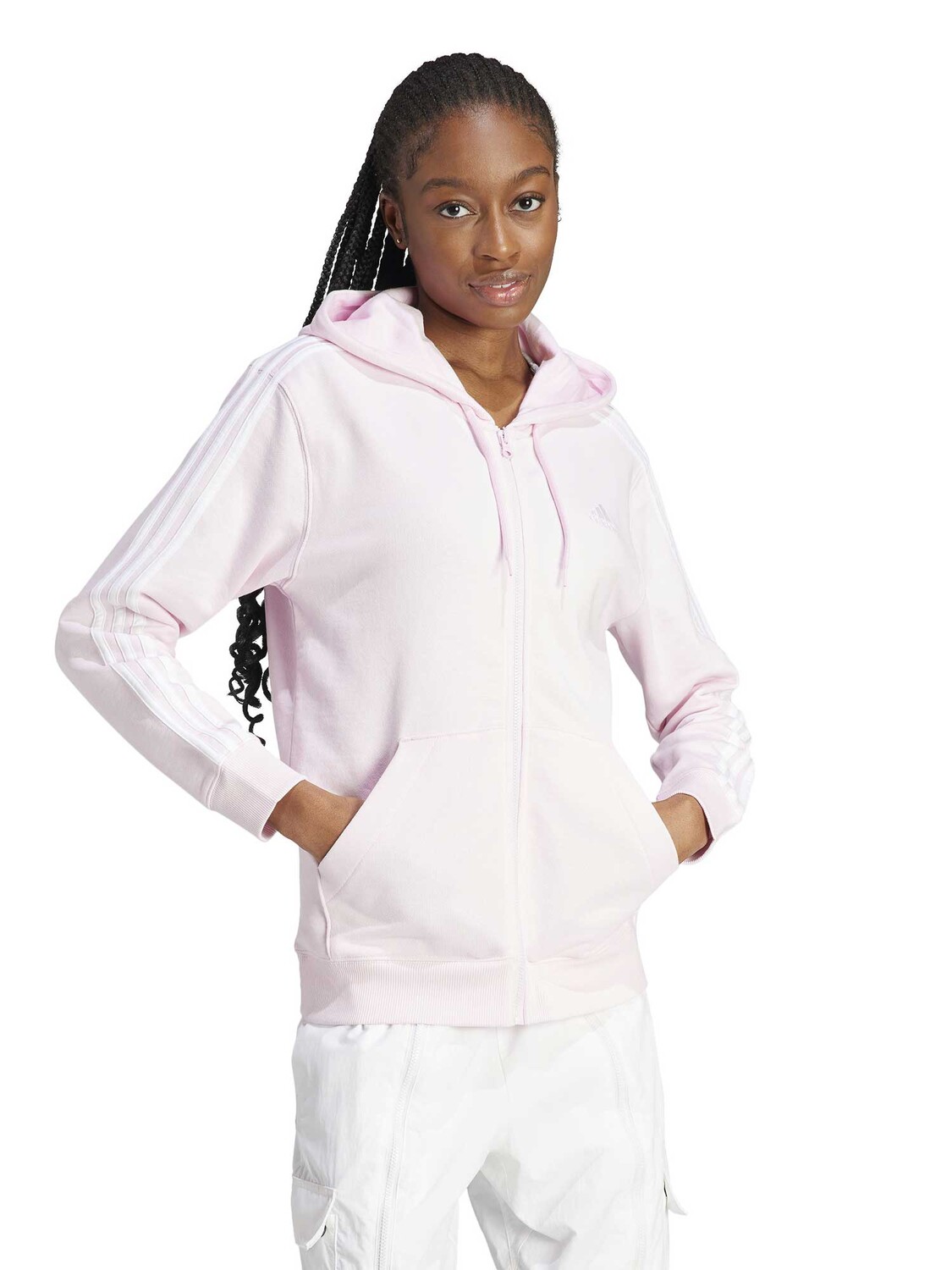 

Толстовка Adidas Sportswear Essentials 3-Stripes French Terry Regular, розовый